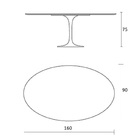 Mesa Jantar Saarinen 4a6 Lugar Madeira Freijo Oval 90x160cm B