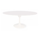 Mesa Jantar Saarinen 6a8 Lugar Nanoglass Oval 122x198cm Branco