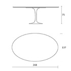 Mesa Jantar Saarinen 8a10 Cad. Madeira Freijo Oval 137x244cm