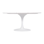 Mesa Jantar Saarinen Carrara Oval 100x180cm Branco