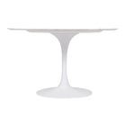 Mesa Jantar Saarinen Carrara Redonda 124cm Branco