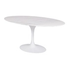 Mesa Jantar Saarinen Espirito Santo Oval 122x198cm Branco
