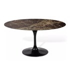 Mesa Jantar Saarinen Imperial Oval 137x244cm Preto