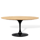Mesa Jantar Saarinen Madeira Freijo Oval 122x235cm Preto