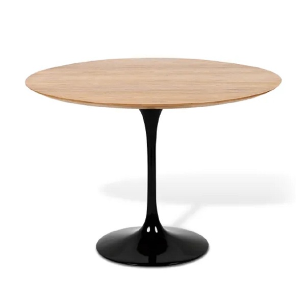 Mesa Jantar Saarinen Madeira Freijo Redonda 107cm Preto