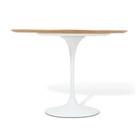 Mesa Jantar Saarinen Madeira Freijo Redonda 90cm Branco