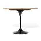 Mesa Jantar Saarinen Madeira Freijo Redonda 90cm Preto