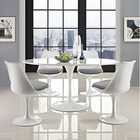 Mesa Jantar Saarinen Nanoglass Redonda 137cm Branco