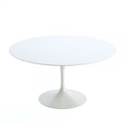 Mesa Jantar Saarinen Nanoglass Redonda 137cm Branco
