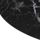 Mesa Jantar Saarinen Nero Marquina Oval 90x160cm Preto