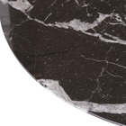 Mesa Jantar Saarinen Nero Marquina Redonda 107cm Preto