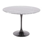 Mesa Jantar Saarinen Nero Marquina Redonda 107cm Preto