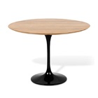Mesa Jantar Saarinen Para 6 Cad. Madeira Freijo Redonda 124cm