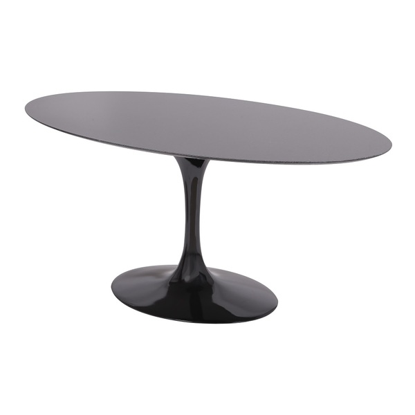 Mesa Jantar Saarinen Preto Absoluto Oval 122x198cm Preto