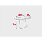 Mesa Jasmin 180x90 Imbuia/off White