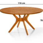 Mesa Julia C/ 4 Cadeiras Madeira Maciça Eucalipto Area Externa