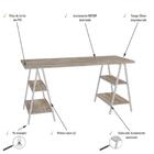 Mesa Kuadra Cavalete 150x60x75cm