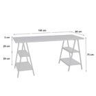 Mesa Kuadra Cavalete 150x60x75cm