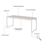 Mesa Kuadra Diretor 180x70x75cm Estrutura Branca