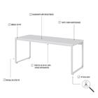 Mesa Kuadra Diretor 180x70x75cm Estrutura Branca