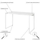 Mesa Kuadra Office 120x60x75cm Estrutura Branca