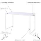 Mesa Kuadra Office 120x60x75cm Estrutura Branca