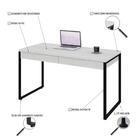 Mesa Kuadra Office 135x60x75cm C/02 Gavetas