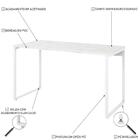 Mesa Kuadra Office 135x60x75cm Estrutura Branca