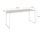 Mesa Kuadra Office 150x60x75cm Estrutura Branca