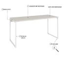 Mesa Kuadra Office 150x60x75cm Estrutura Branca