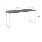 Mesa Kuadra Office 150x60x75cm Estrutura Branca