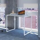 Mesa Kuadra Office 90x60x75cm Estrutura Branca