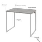 Mesa Kuadra Office 90x60x75cm Estrutura Branca