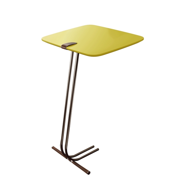 Mesa L50 Lateral Aproximação Sofá Amarela Base Café Amarela B