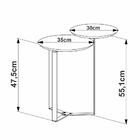 Mesa Lateral 02 Tampos Chanfrada Pe Metal Dou Artesano