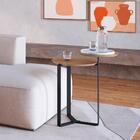 Mesa Lateral 02 Tampos Chanfrada Pe Metal Pr Artesano