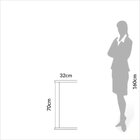 Mesa Lateral 100% Mdf 70cm X 60cm Pradel Freijó / Off White