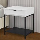 Mesa Lateral 1 Gaveta Adesi Uvim Branco/preto