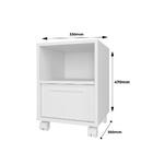 Mesa Lateral 1 Porta Basculante 1 Prateleira Bpp 38 Linha Lin