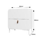 Mesa Lateral 2 Gavetas 1 Prateleira Bmu 87 Linha Bossa - Brv