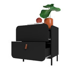 Mesa Lateral 2 Gavetas 1 Prateleira Bmu 87 Linha Bossa - Brv