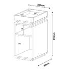 Mesa Lateral 30cm Com Bandeja Multimóveis Cr45132