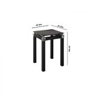 Mesa Lateral 41x41cm Malva Artefamol Preto