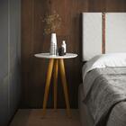 Mesa Lateral 4601 Pés Palito Sala Off White