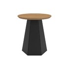 Mesa Lateral 50cm Base Hexagonal Dalla Costa Freijó/preto