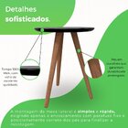 Mesa Lateral 50cm Esmeralda Athenas Preto/mel