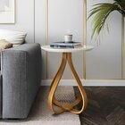 Mesa Lateral 50cm Rubi Sparta Móveis Off White/mel