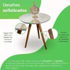 Mesa Lateral 50cm X 50cm X 62cm Esmeralda Off White / Mel