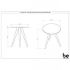 Mesa Lateral 51,5 Cm Retrô Be Mobiliário Grafite/vermelho