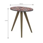 Mesa Lateral 51,5 Cm Retrô Be Mobiliário Grafite/vermelho